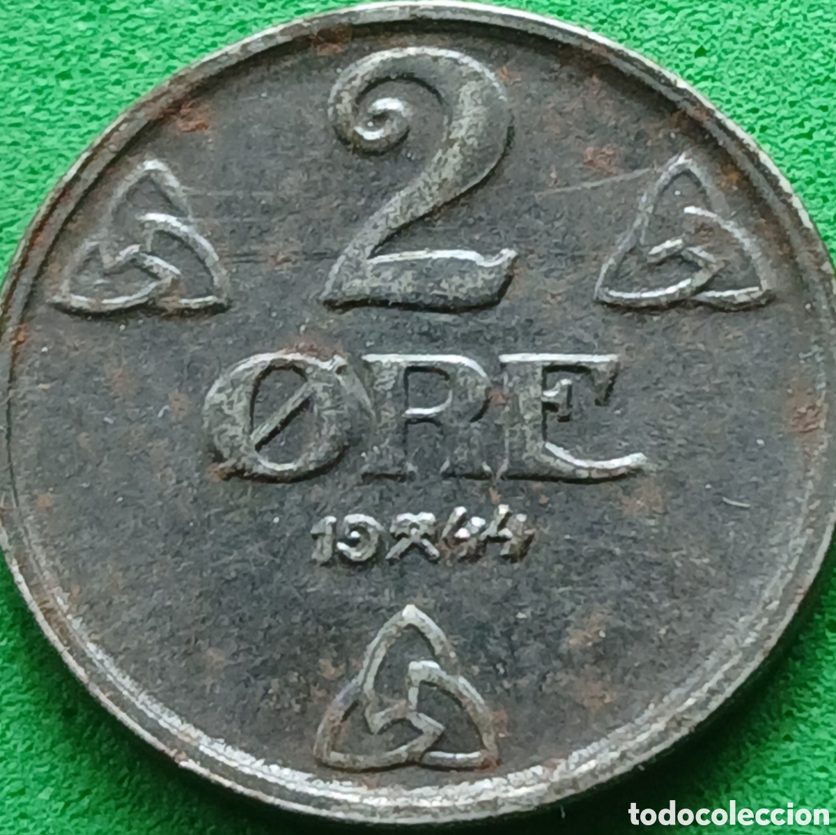 Monedas antiguas de Europa: Noruega 2 ore 1944 km#394