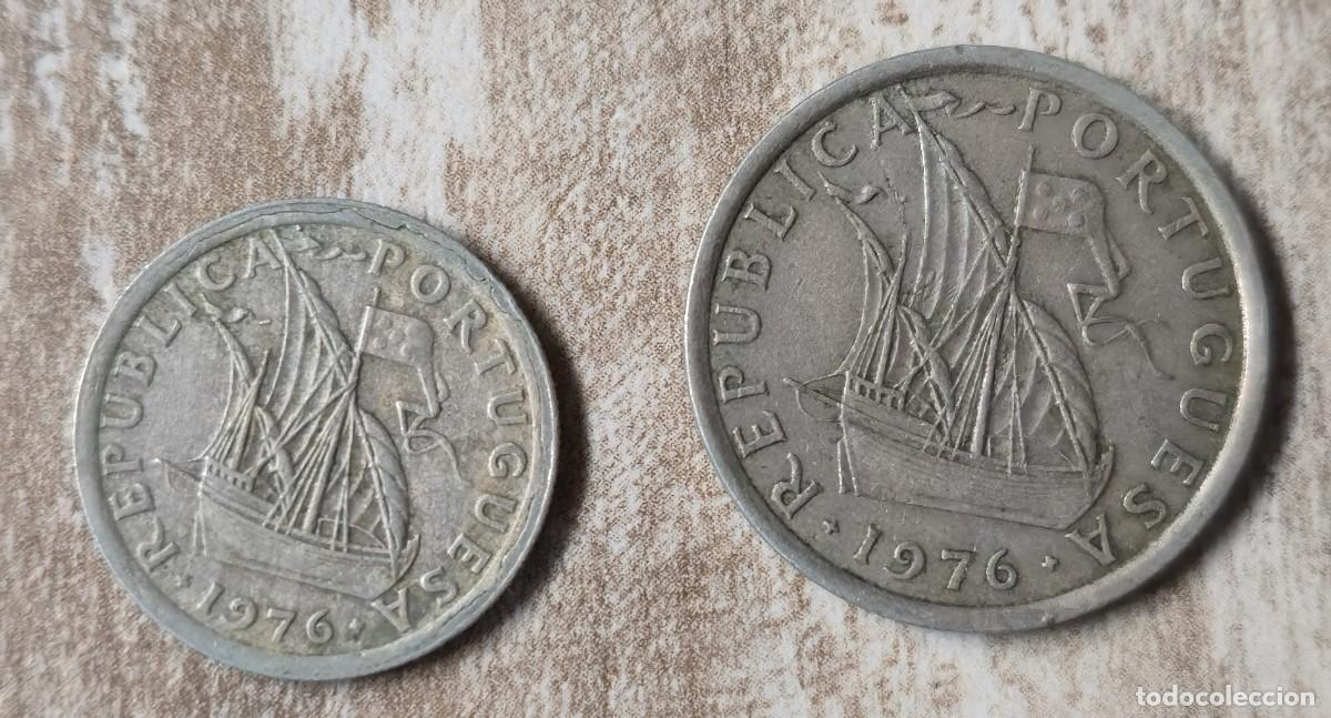Monedas antiguas de Europa: 2 MONEDA DE PORTUGAL 1976 - 2,50 y 5 ESCUDOS