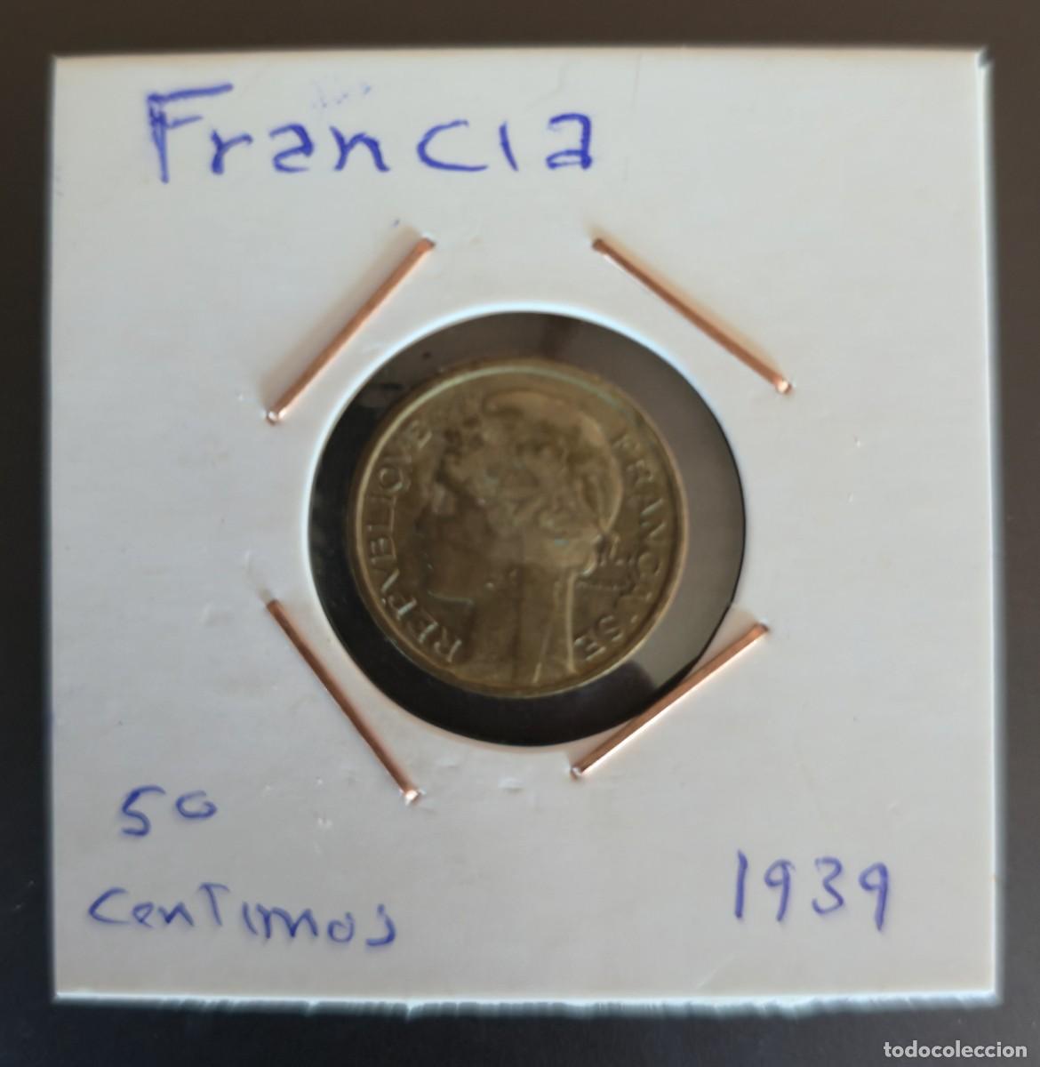 Monnaies anciennes de Europe: MONEDA DE FRANCIA 1939 - 50 CENTIMOS - MONEDA ENCARTONADA