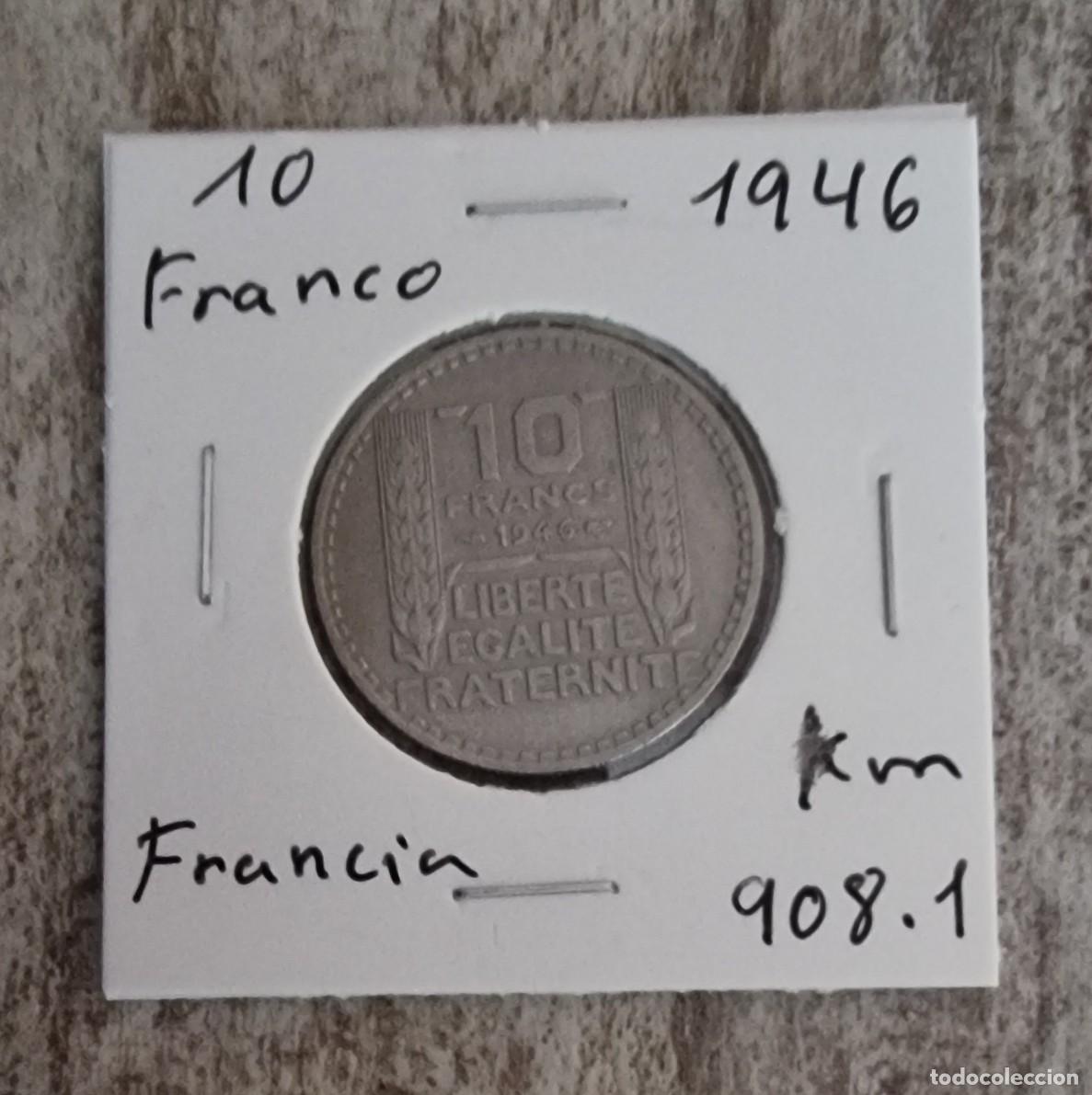 Monedas antiguas de Europa: MONEDA DE FRANCIA 1946 - 10 FRANCO - MONEDA ENCARTONADA