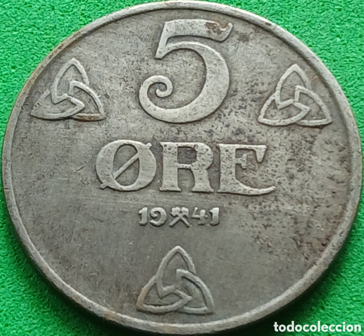Monedas antiguas de Europa: Noruega 5 ore 1941 km#388