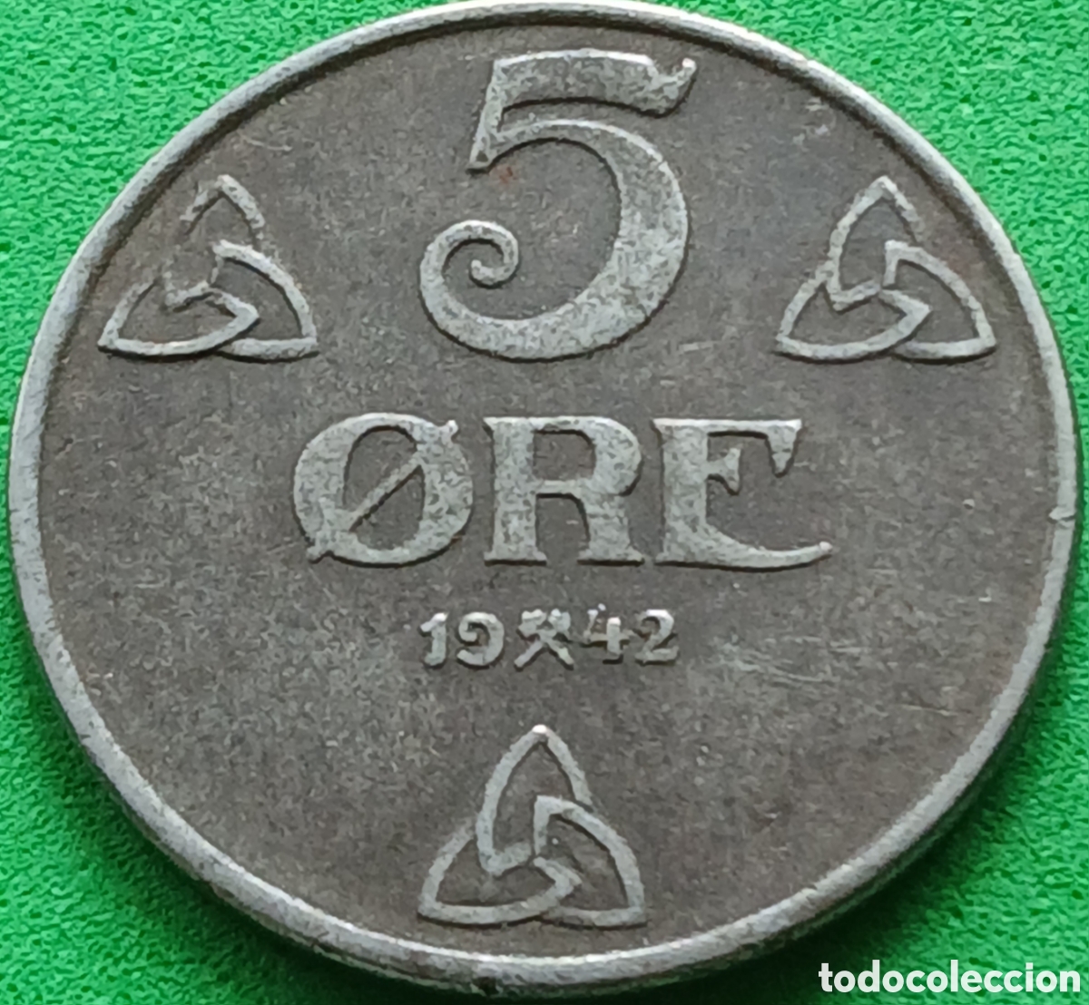 Monedas antiguas de Europa: Noruega 5 ore 1942 km#388