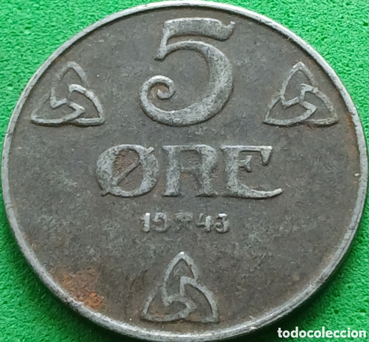 Monedas antiguas de Europa: Noruega 5 ore 1943 km#388