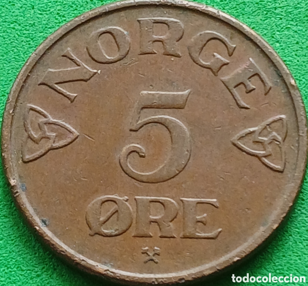 Monedas antiguas de Europa: Noruega 5 ore 1952 km#400