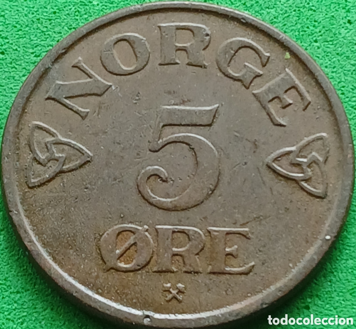 Monedas antiguas de Europa: Noruega 5 ore 1953 km#400