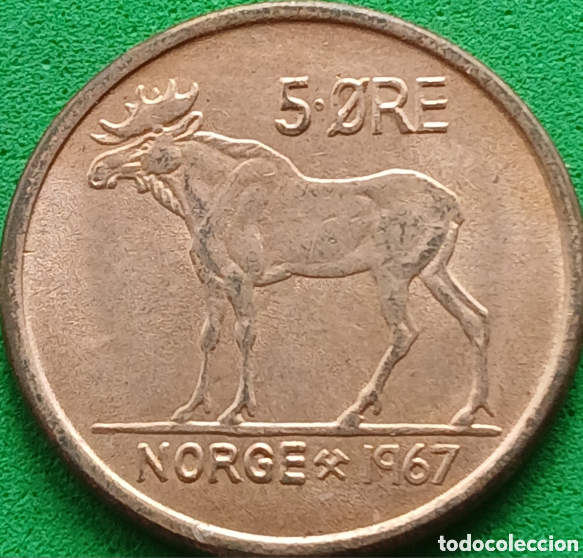 Monedas antiguas de Europa: Noruega 5 ore 1967 km#405