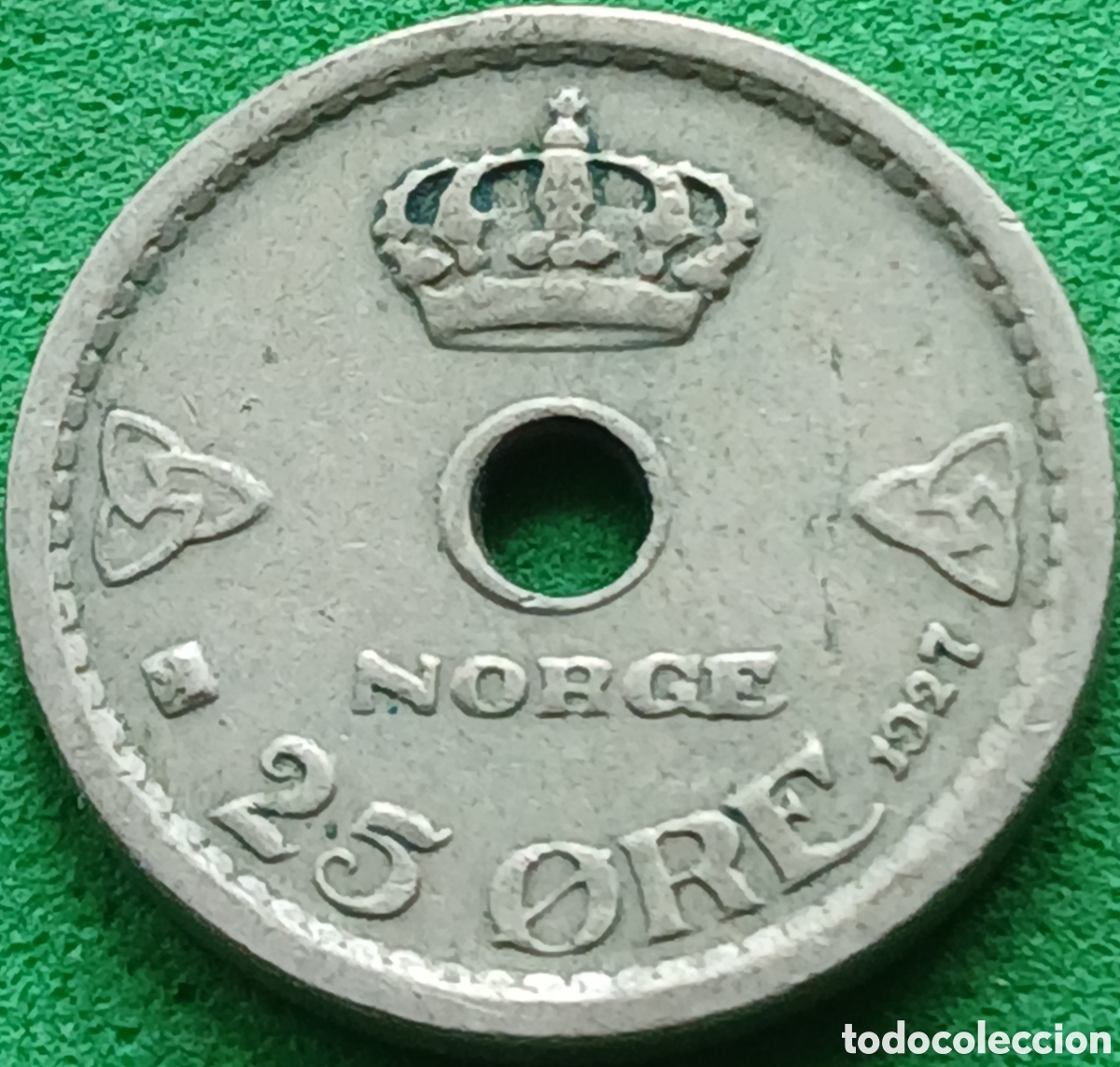 Monedas antiguas de Europa: Noruega 25 ore 1927 km#384