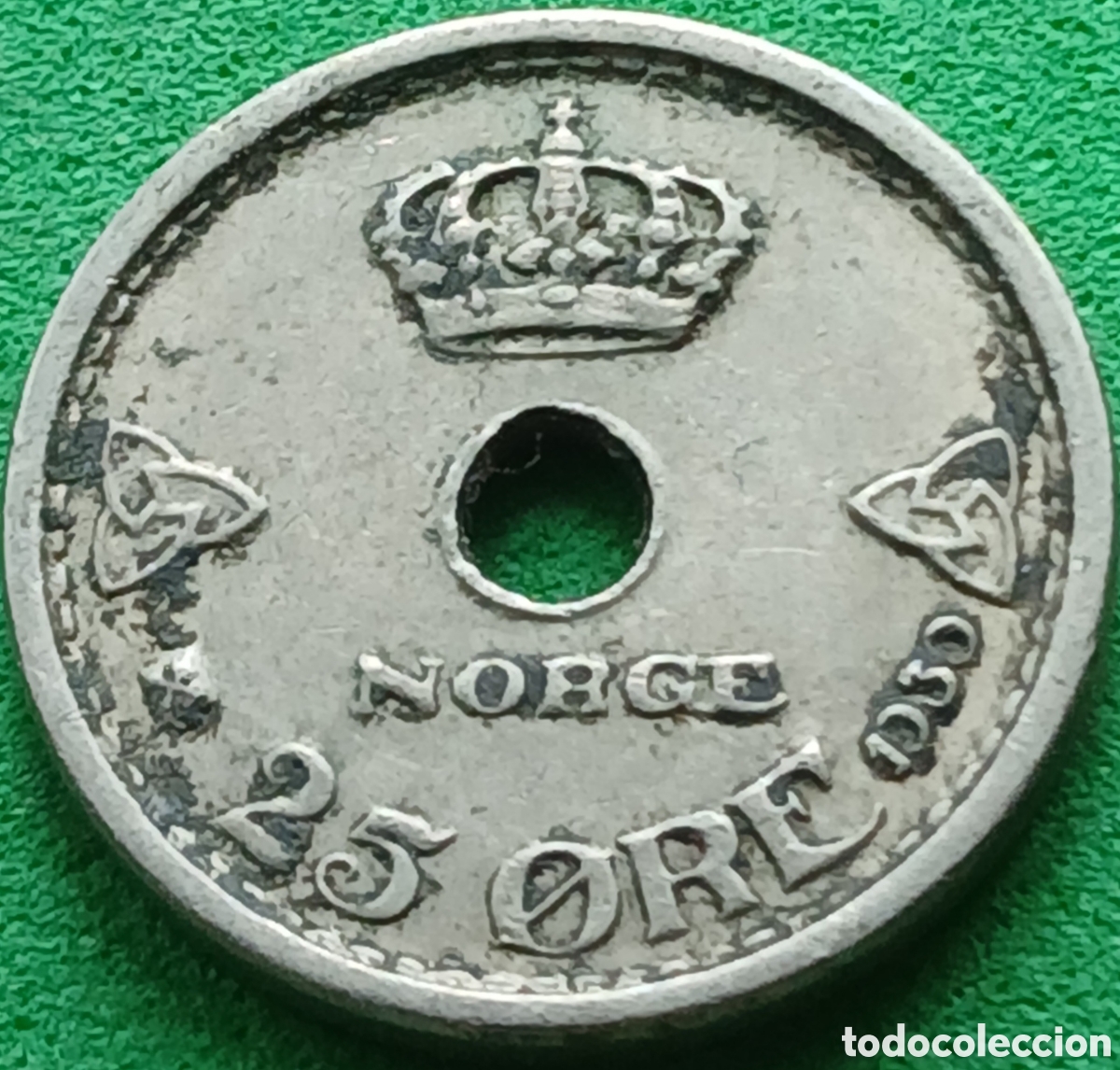 Monedas antiguas de Europa: Noruega 25 ore 1939 km#384