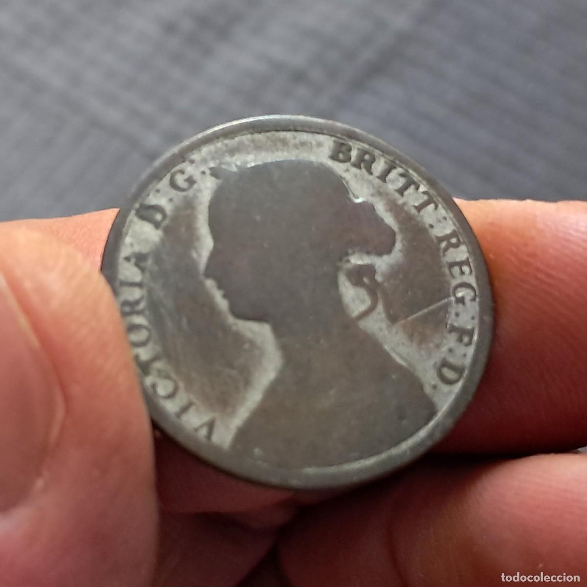 Monedas antiguas de Europa: MONEDA REINO UNIDO &frac12; PENNY PENIQUE 1861 - Victoria (2&ordm; retrato; 1er tipo), VG.