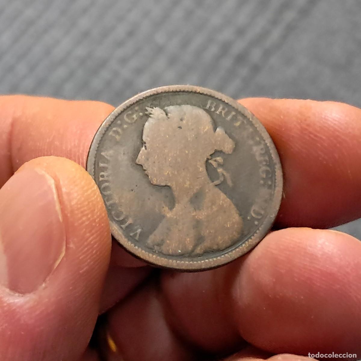 Monedas antiguas de Europa: MONEDA REINO UNIDO &frac12; PENNY PENIQUE 1887 - Victoria (2&ordm; retrato; 2&ordm; tipo), VG.