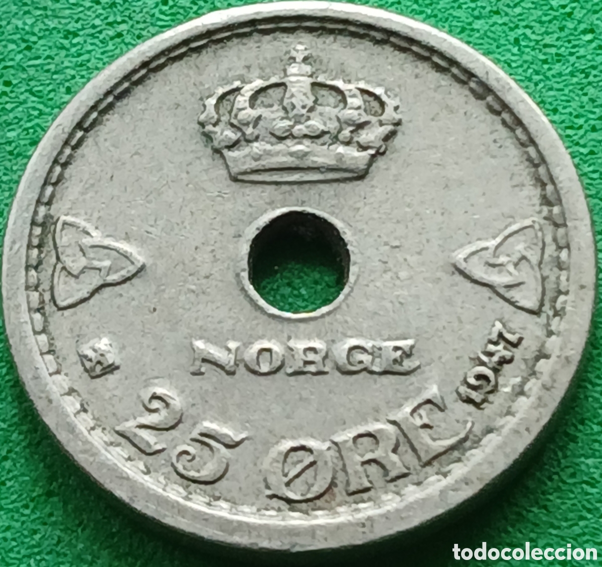 Monedas antiguas de Europa: Noruega 25 ore 1947 km#384