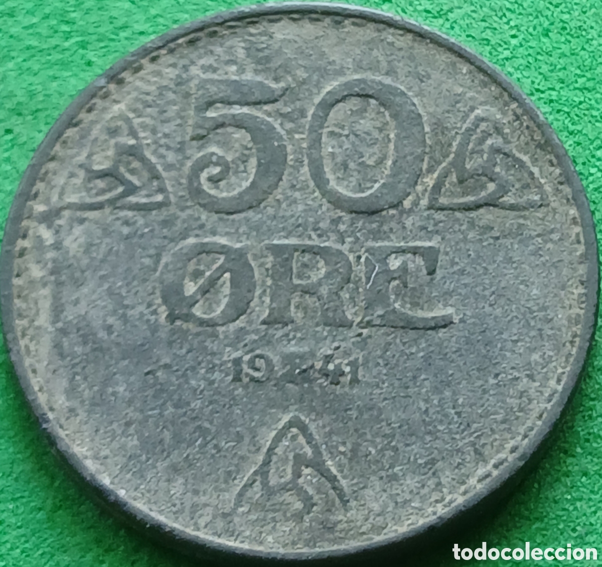 Monedas antiguas de Europa: Noruega 50 ore 1941 km#390