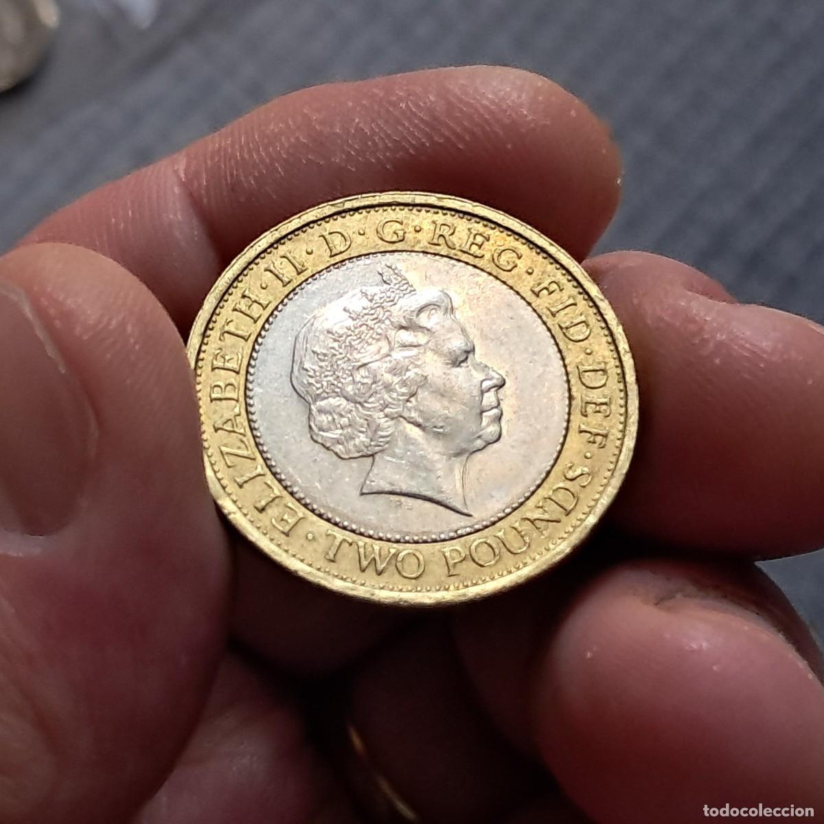 Monedas antiguas de Europa: MONEDA REINO UNIDO 2 LIBRAS 2007 - Elizabeth II (4&ordm; RETRATO; Abolici&oacute;n tr&aacute;fico de esclavos), VF.