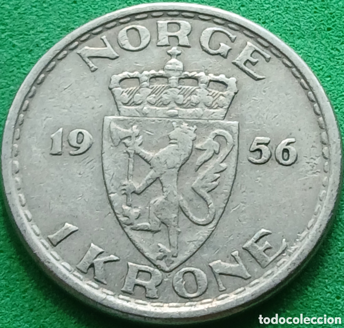 Monedas antiguas de Europa: Noruega 1 corona 1956 km#397