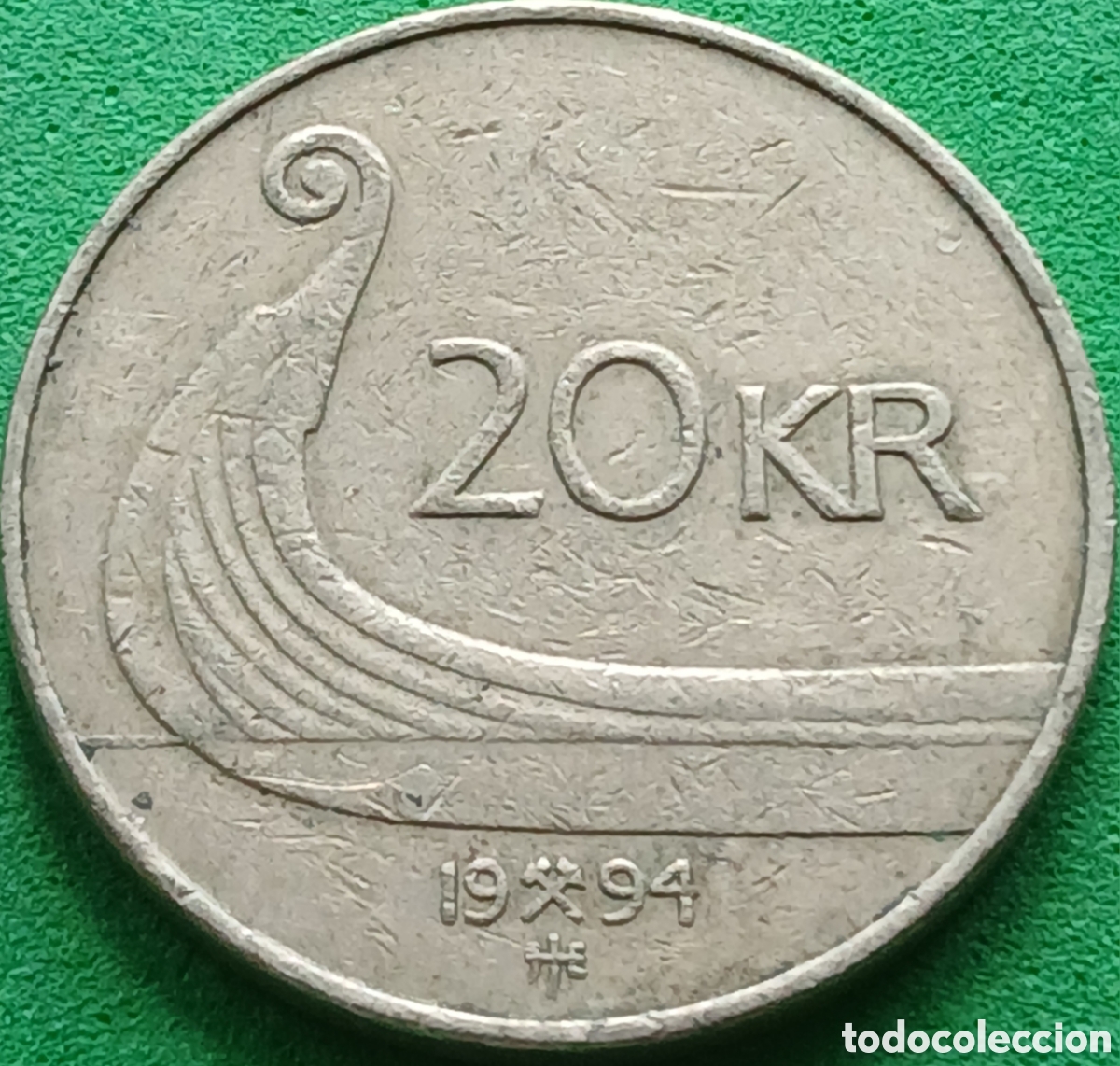 Monedas antiguas de Europa: Noruega 20 coronas 1994 km#453