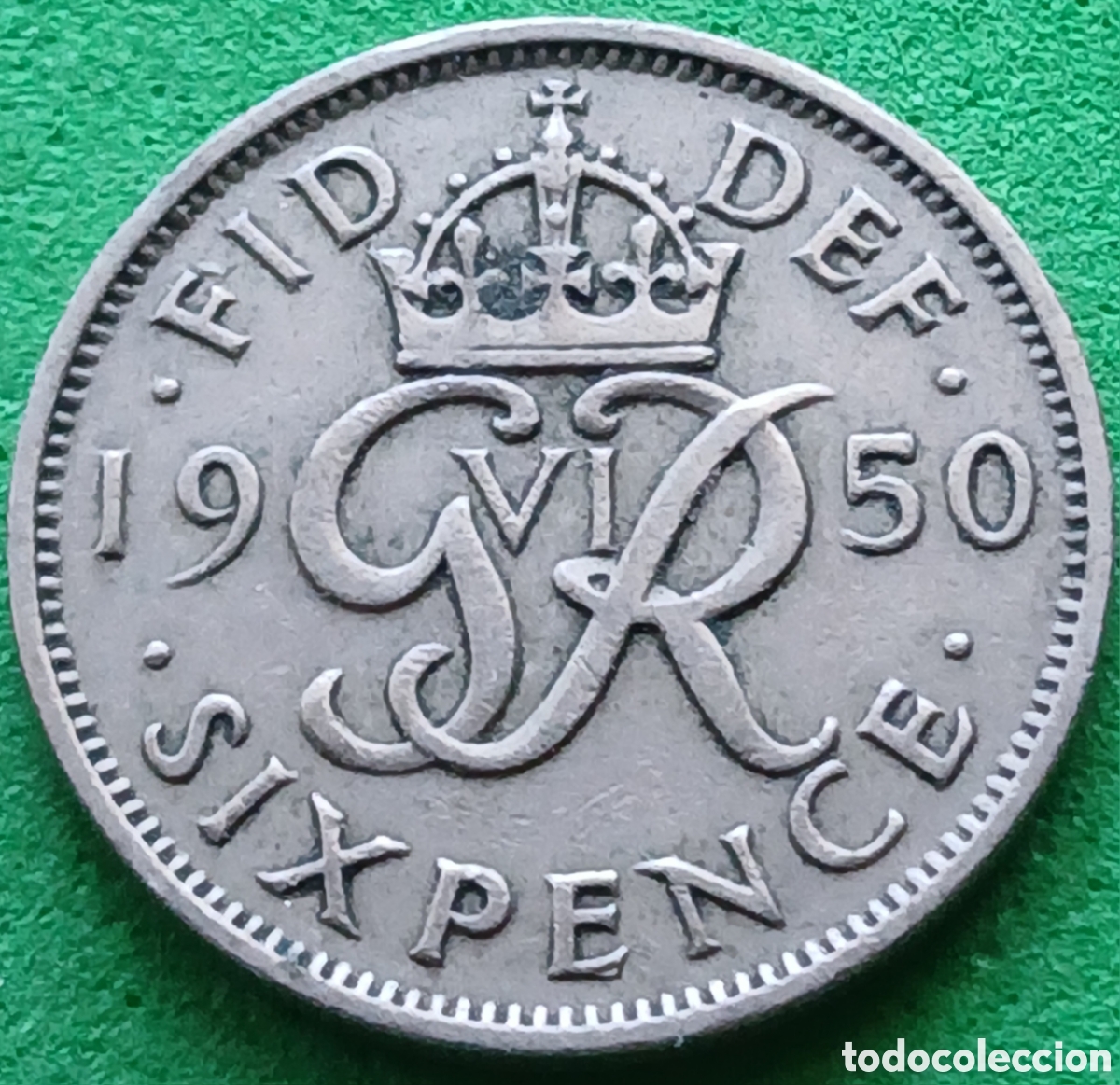 Monedas antiguas de Europa: Reino Unido six pence 1950 km#875
