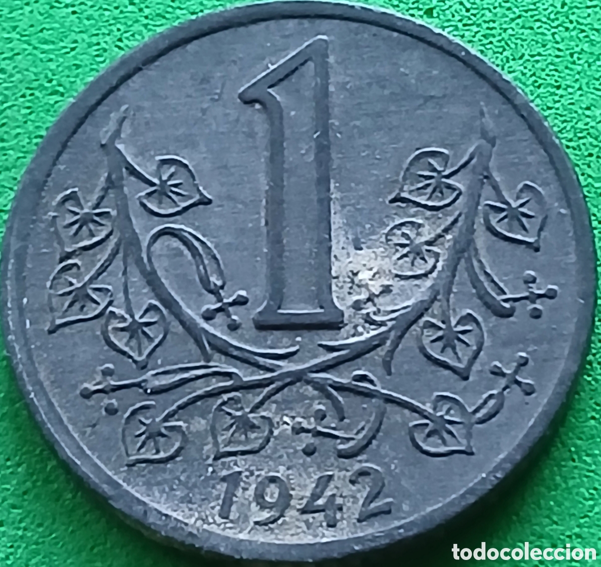 Monedas antiguas de Europa: Bohemia y Moravia 1 corona 1942 km#4