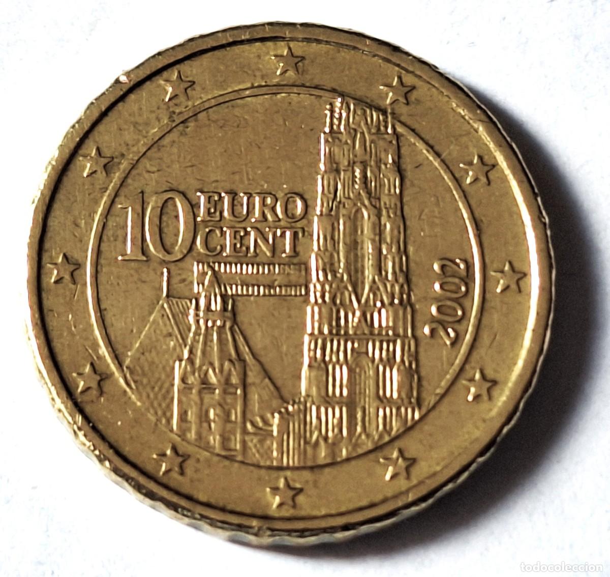 Monedas antiguas de Europa: AUSTRIA - MONEDA DE 10 CENTIMOS DE EURO DEL A&Ntilde;O 2002- - BIEN CONSERVADA