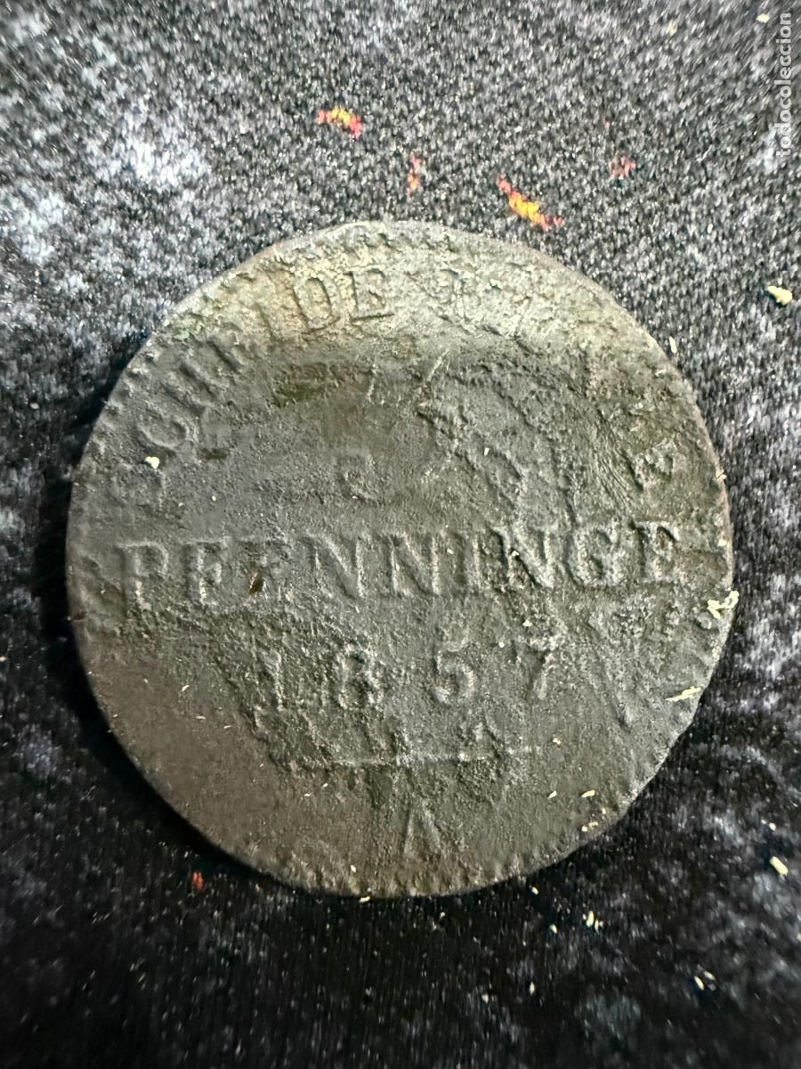 Monnaies anciennes de Europe: Moneda alemana / prusiana 1/20 Thaler cobre siglo XIX (aprox. 1820&ndash;1870)