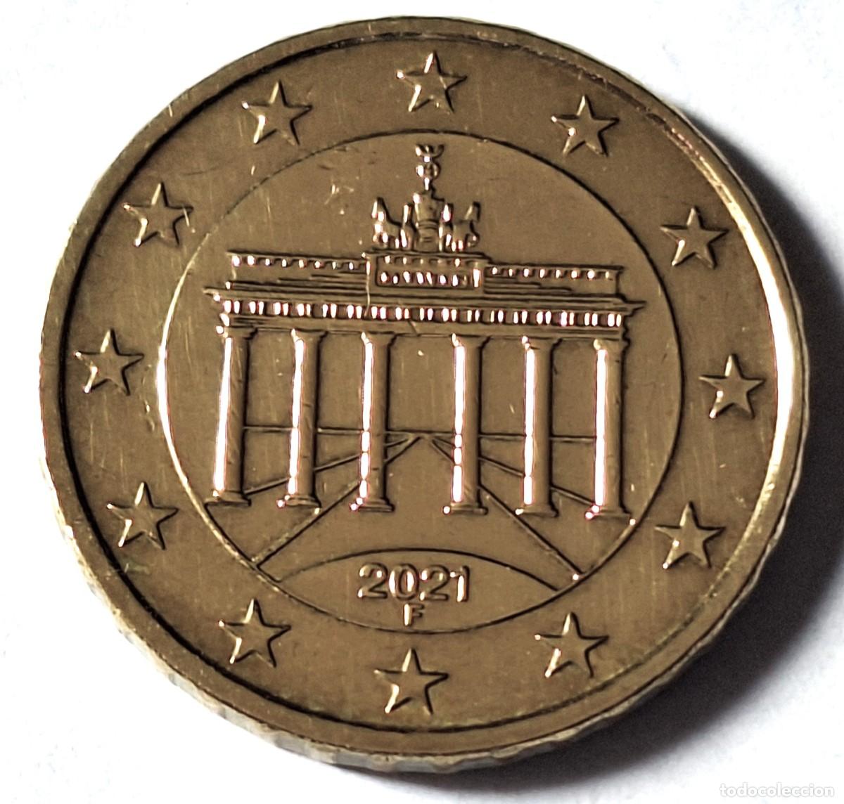 Monedas antiguas de Europa: ALEMANIA - MONEDA DE 10 CENTIMOS DE EURO DEL A&Ntilde;O 2021 -CECA &rdquo; F &rdquo; - BIEN CONSERVADA