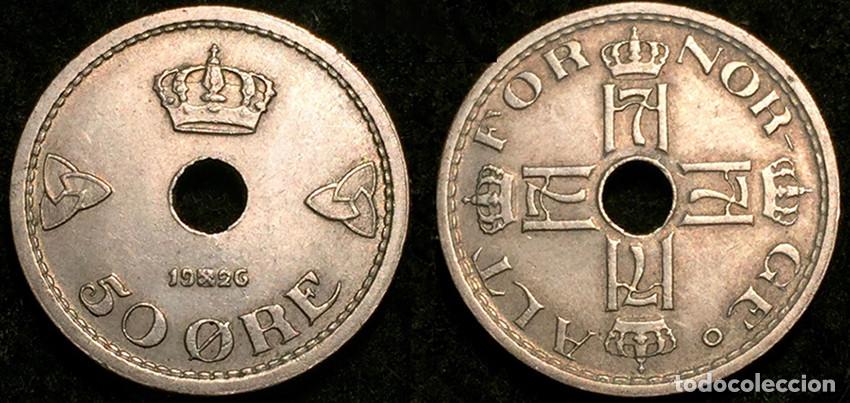 Monnaies anciennes de Europe: NORUEGA - 50 ORE - 1926 - CUPRONIQUEL - E.B.C.