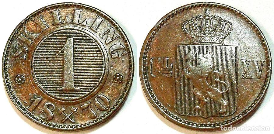 Monnaies anciennes de Europe: NORUEGA - 1 SKILLING - 1870 - COBRE - XF40