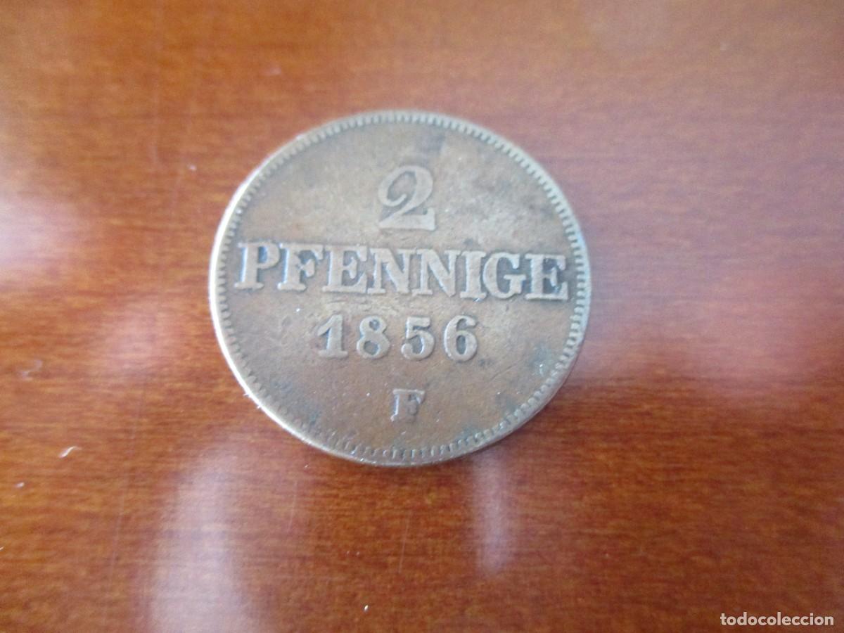 Moedas antigas da Europa: SAJONIA - 2 PFENNIGE 1856 KM 1185