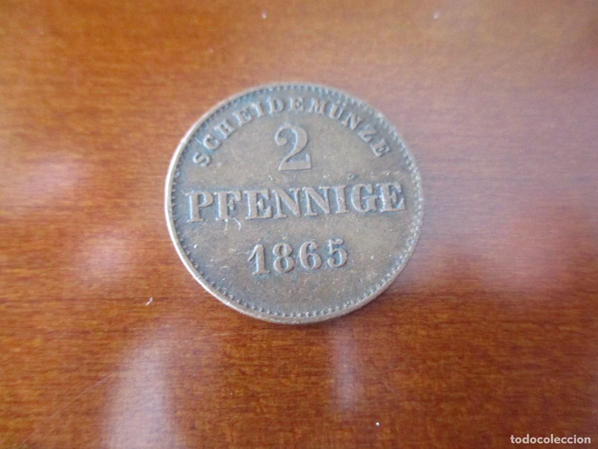 Moedas antigas da Europa: SAXE-MEININGEN - 2 PFENNIGE 1865 KM 171
