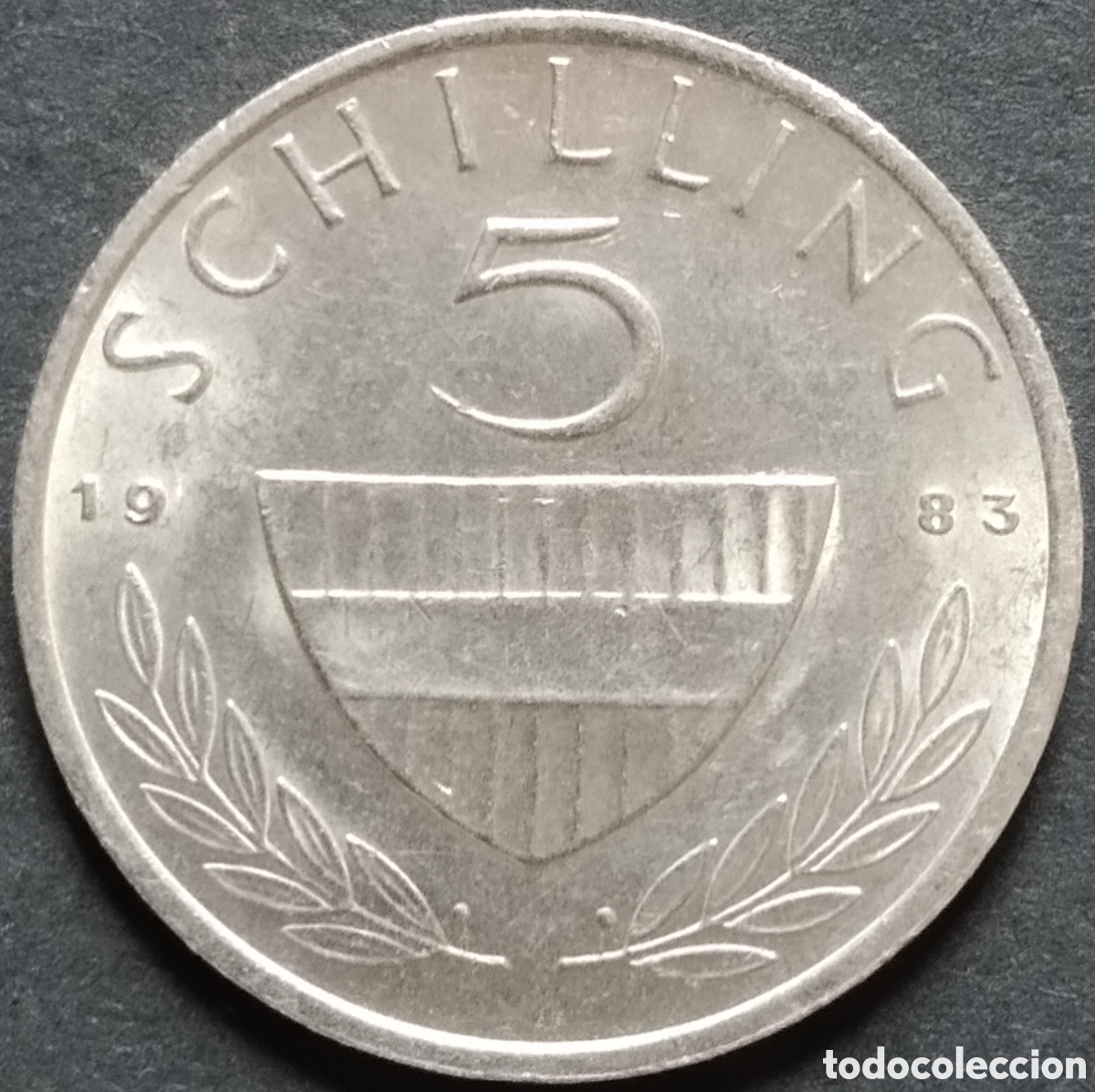 Alte M&uuml;nzen aus Europa: MONEDA - AUSTRIA 5 CHEL&Iacute;NES / SHILLINGS 1983