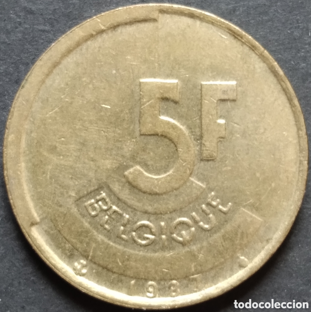 Old Coins of Europe: MONEDA - BELGICA 5 FRANCOS 1987 (BELGIQUE)