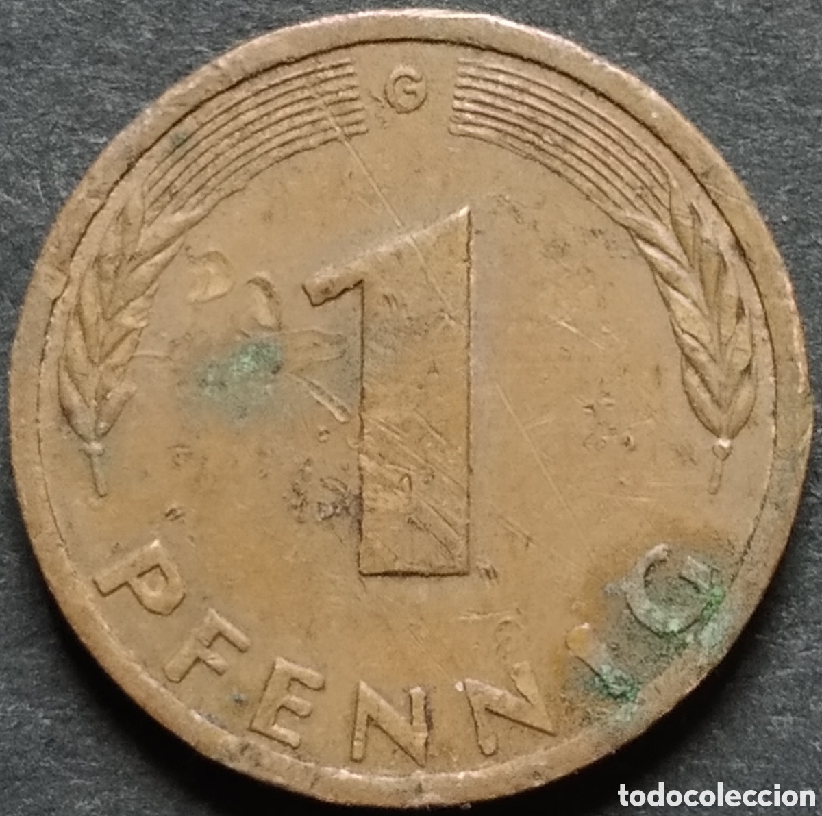 Monnaies anciennes de Europe: MONEDA - ALEMANIA 1 PFENNIG 1977 (CECA G)