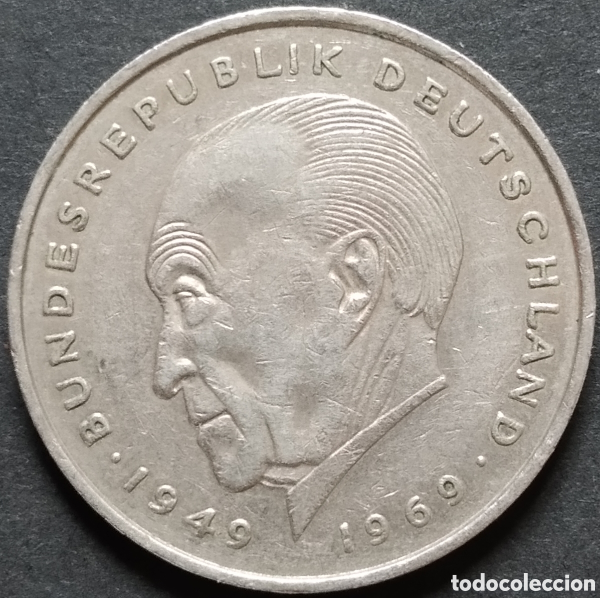 Monedas antiguas de Europa: MONEDA - ALEMANIA CONMEMORATIVA 2 MARCOS 1976 (CECA J) - 20 ANV. DE LA REP. FEDERAL, KONRAD ADENAUER