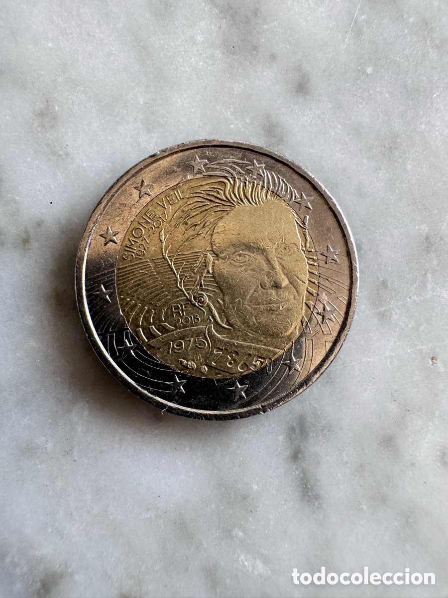 Monedas antiguas de Europa: Moneda 2 Euros Simone Veil 1975-2017