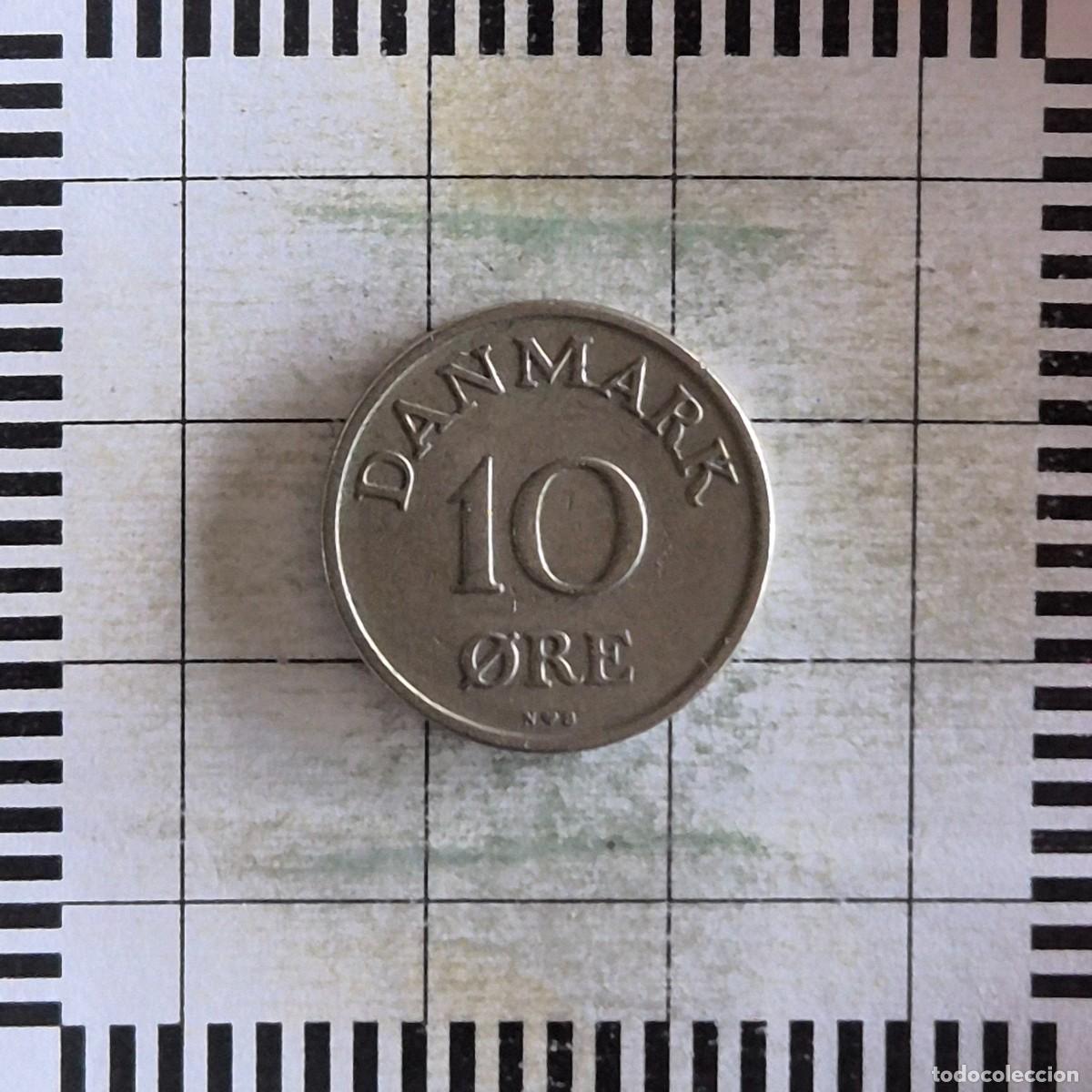 Monedas antiguas de Europa: 10 ORE, DINAMARCA. FREDERIK IX, 1954. (KM#841.1).