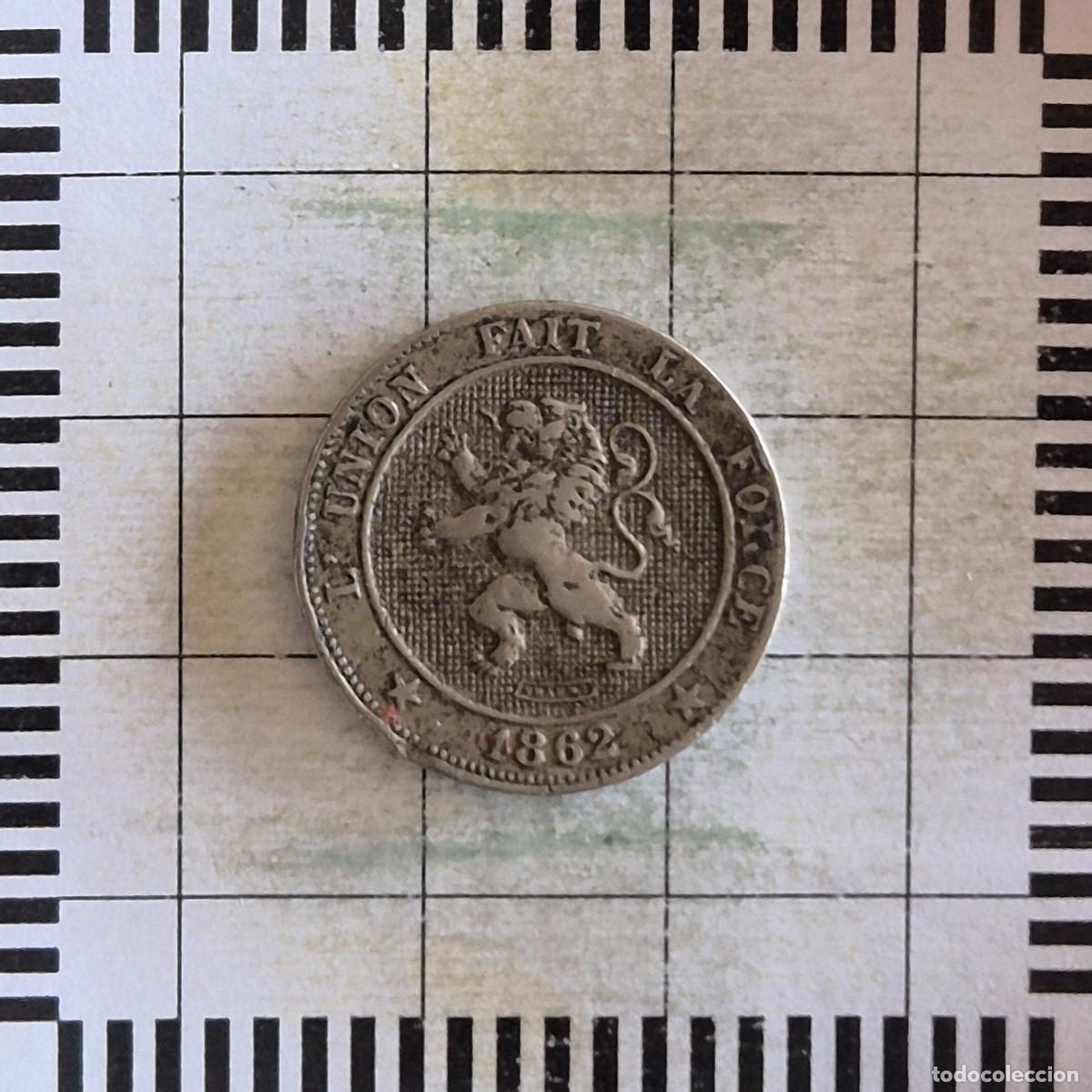 Monedas antiguas de Europa: 5 C&Eacute;NTIMOS, B&Eacute;LGICA. LEOPOLDO I, 1862. (KM#21).