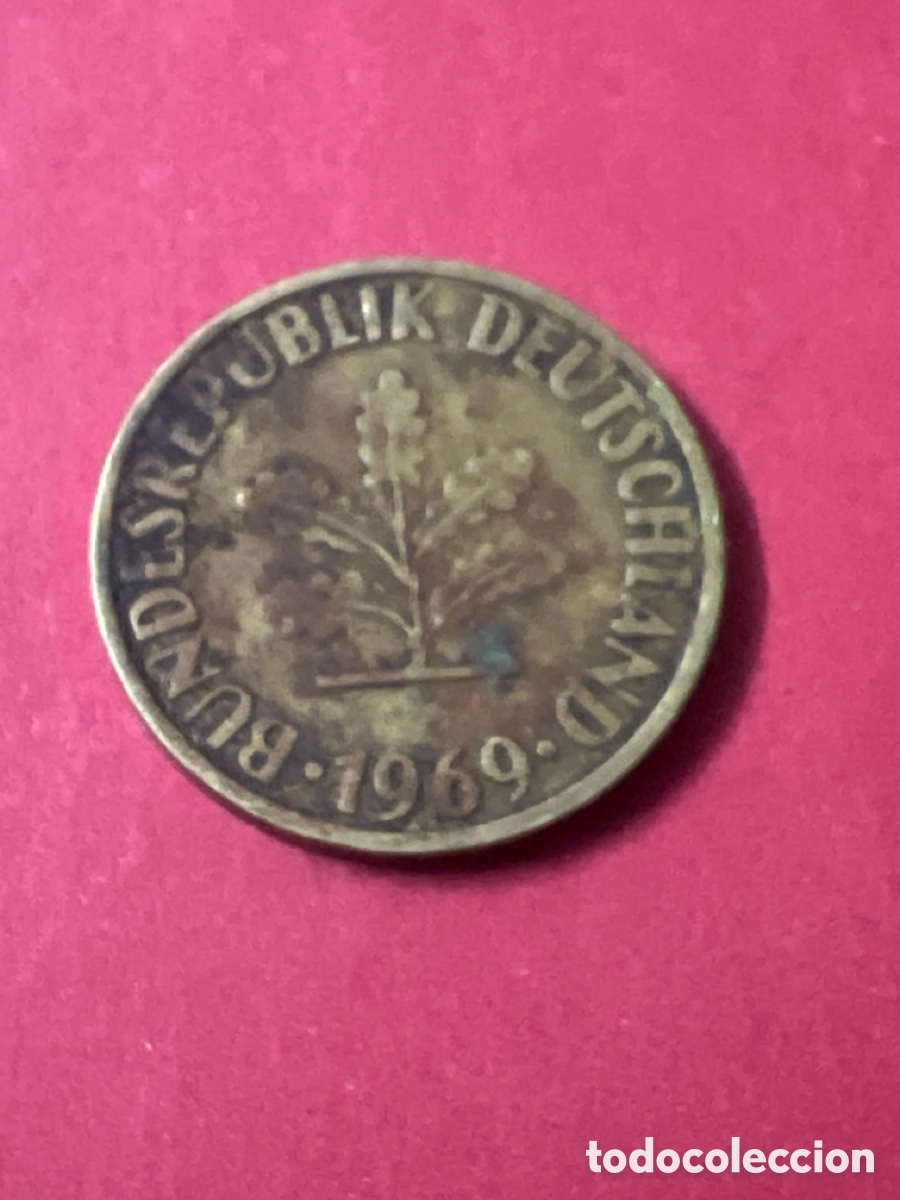 Monedas antiguas de Europa: C107. MONEDA 10 PFENNIG 1969 G - ALEMANIA