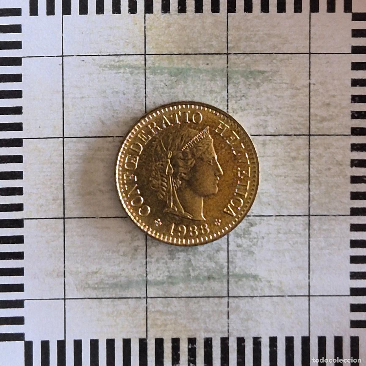 Monedas antiguas de Europa: 5 RAPPEN, SUIZA. 1988. (KM#26c).