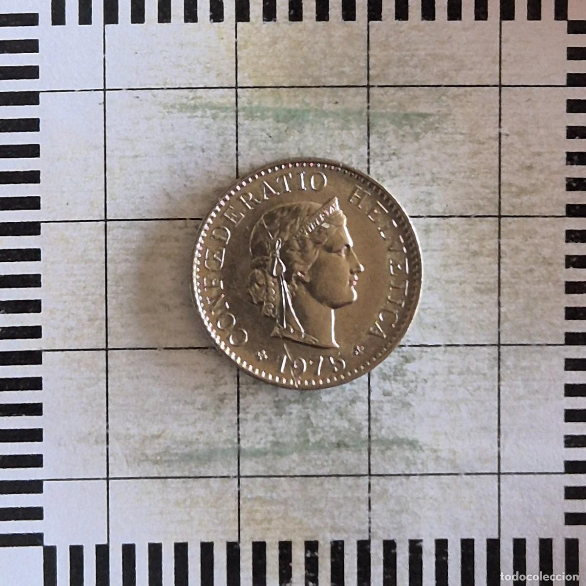 Monedas antiguas de Europa: 5 RAPPEN, SUIZA. 1975. (KM#26).