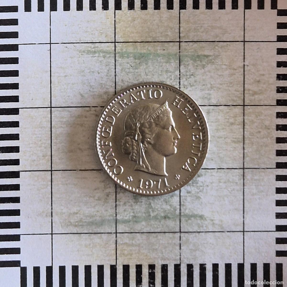 Monedas antiguas de Europa: 5 RAPPEN, SUIZA. 1971. (KM#26).