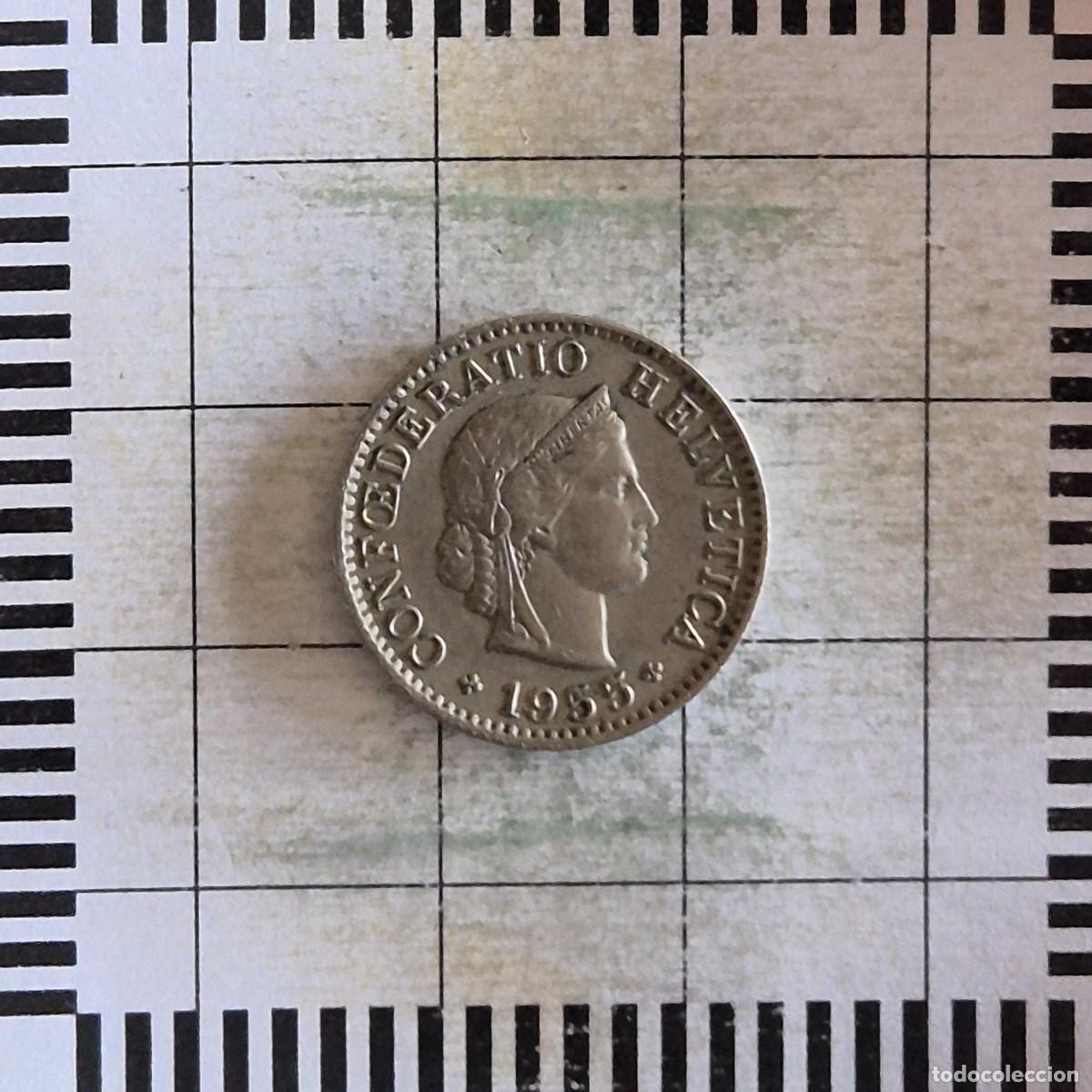 Monedas antiguas de Europa: 5 RAPPEN, SUIZA. 1955. (KM#26).