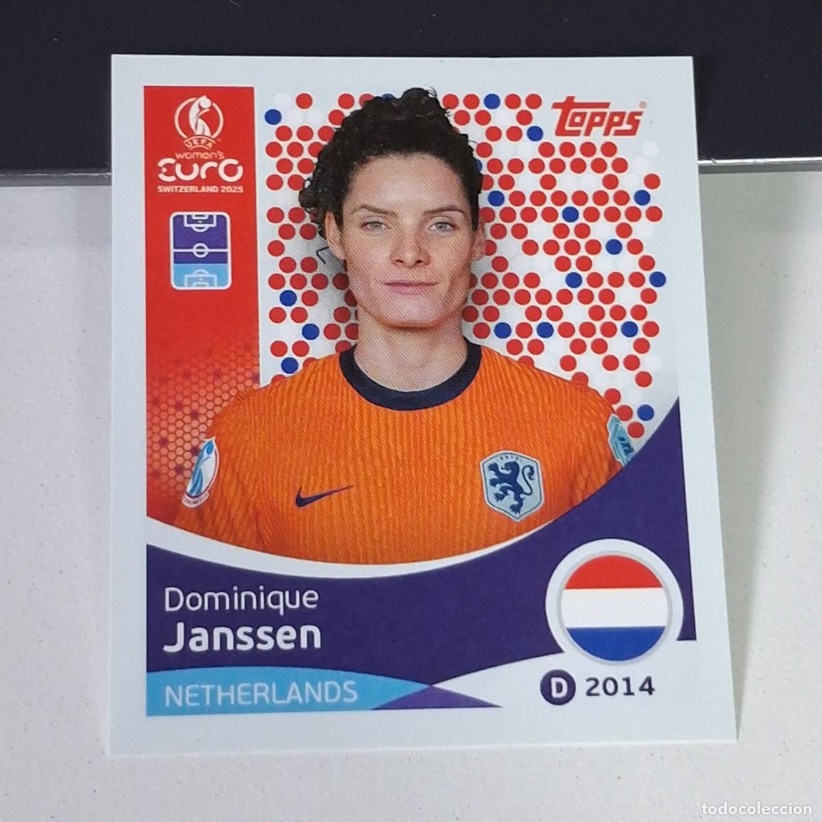 Monedas antiguas de Europa: B4 289 JANSSEN NETHERLANDS HOLANDA SWITZERLAND 2025 UEFA WOMEN&acute;S EURO SUIZA TOPPS STICKERS