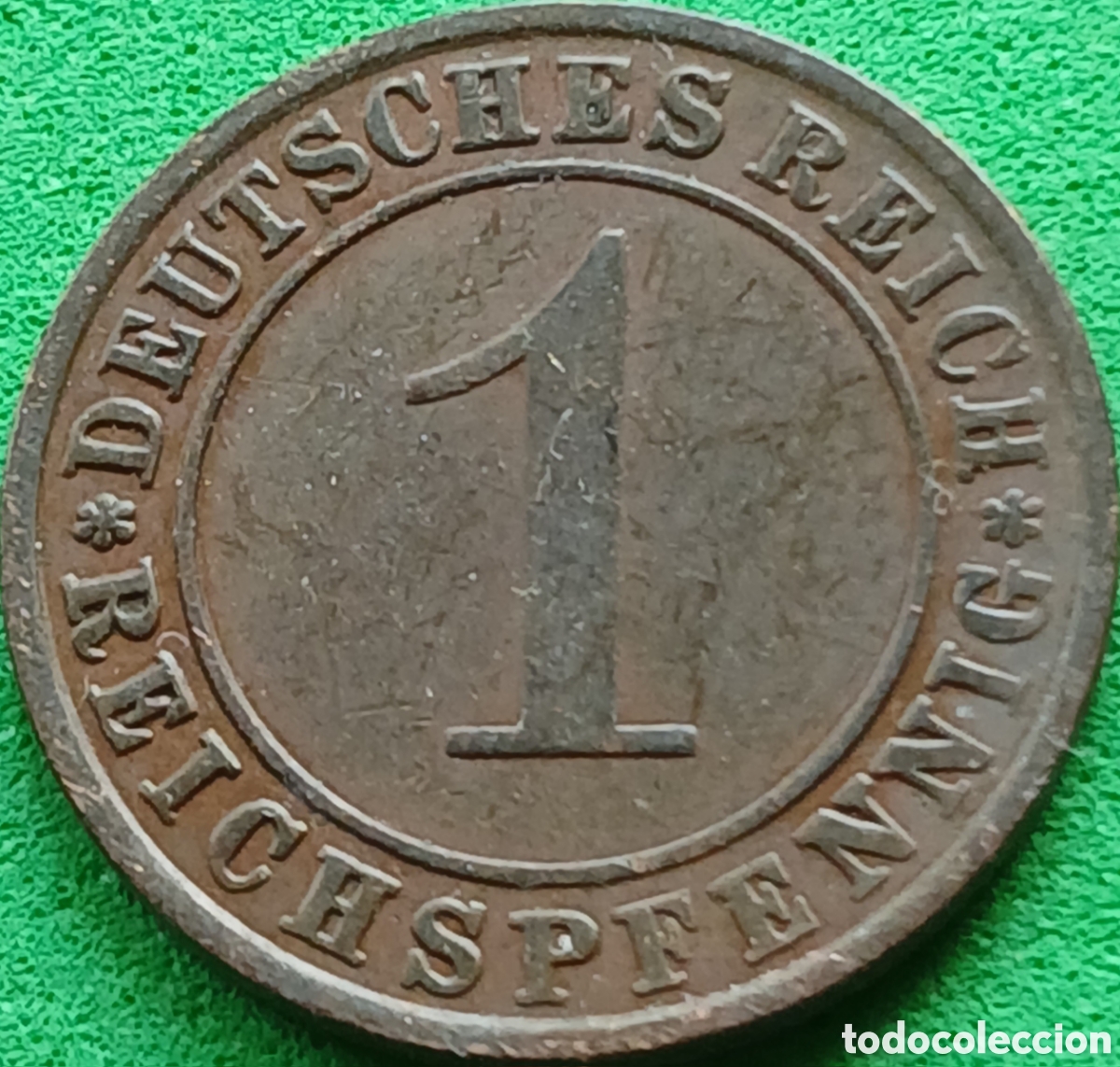 Monedas antiguas de Europa: Alemania Rep&uacute;blica de Weimar 1 reichspfennig 1933 F km#37