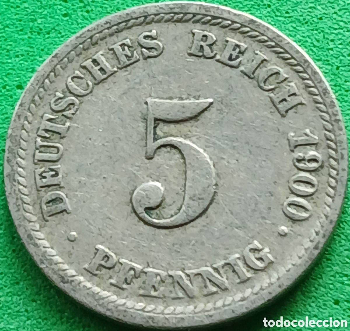Monedas antiguas de Europa: Alemania Imperio 5 pfennig 1900 D km#11