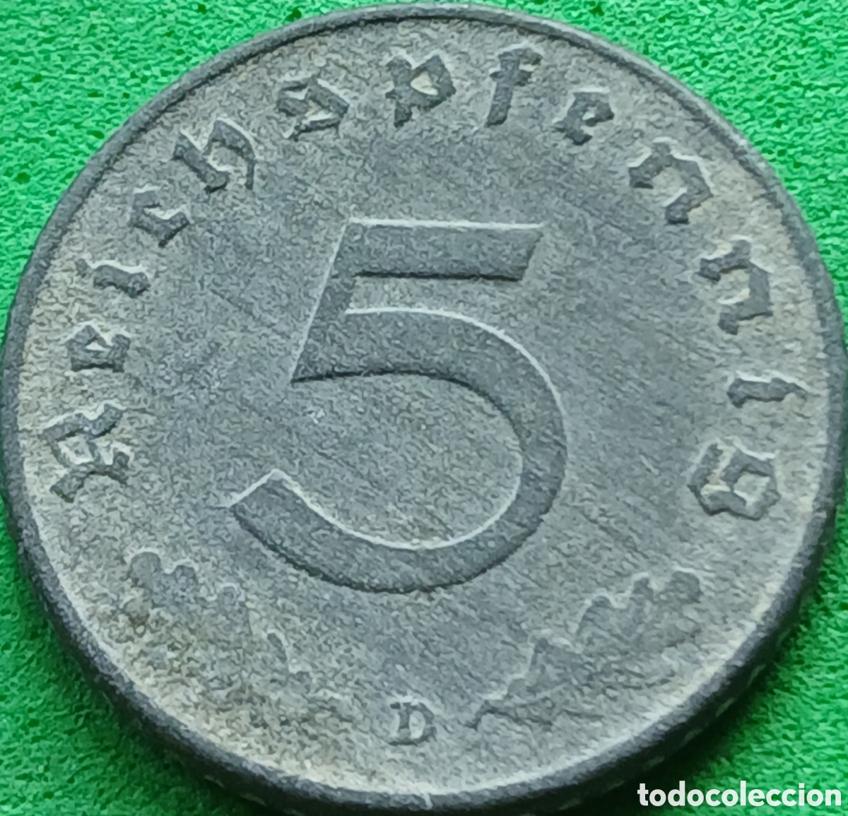 Monedas antiguas de Europa: Alemania Tercer Reich 5 reichspfennig 1944 D km#100