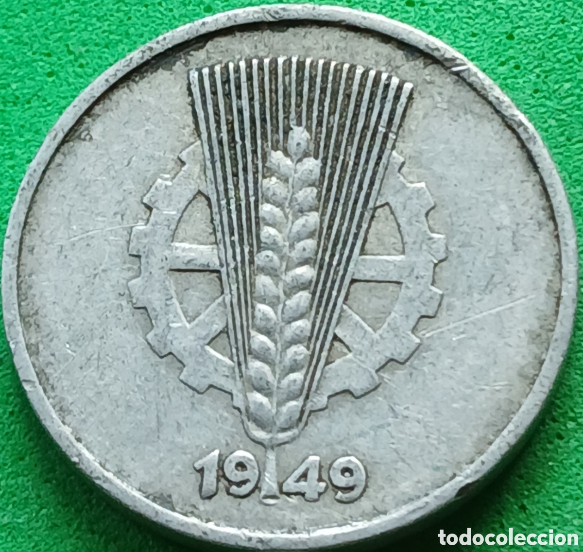 Monedas antiguas de Europa: Alemania Oriental 10 pfennig 1949 km#3