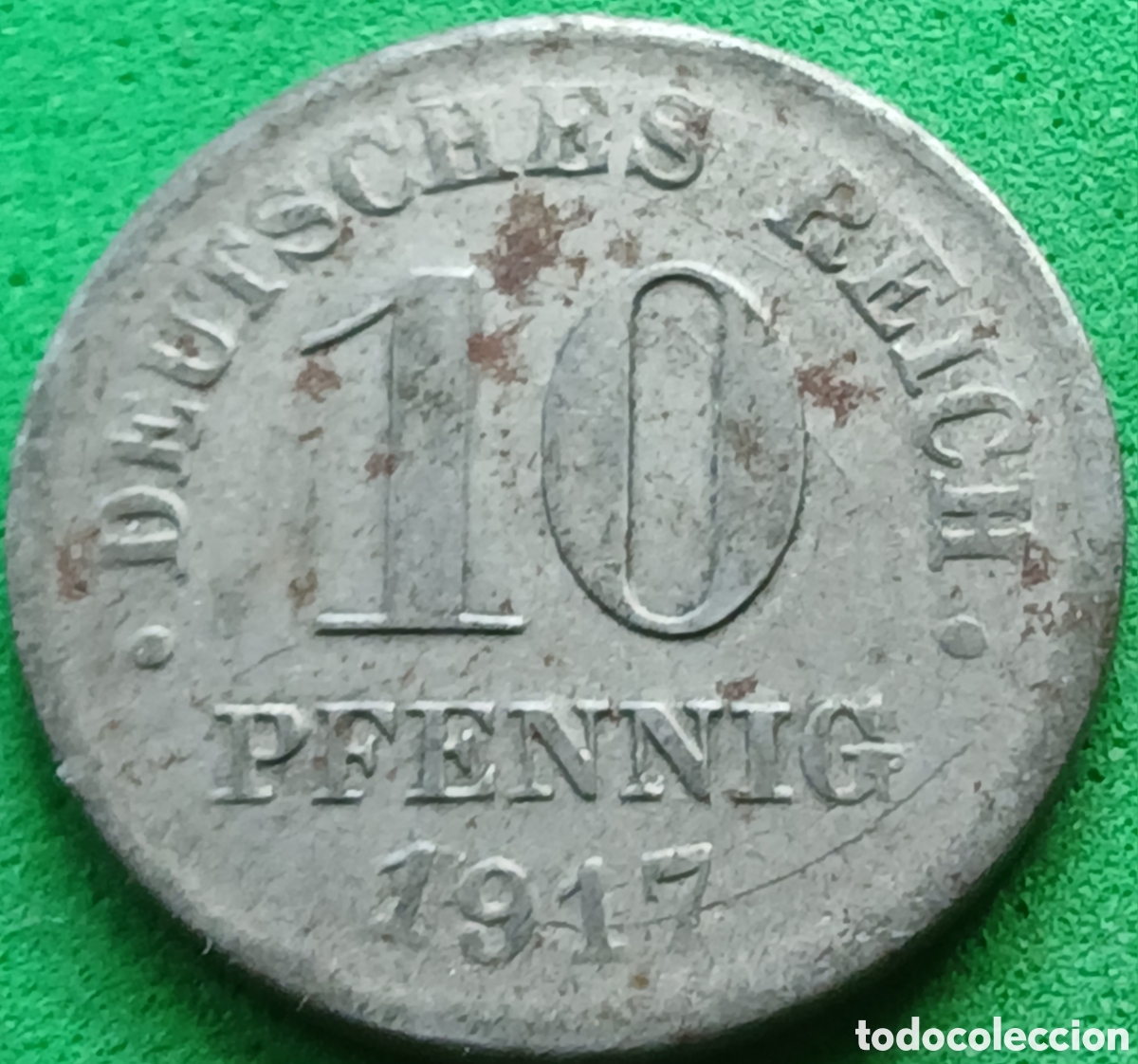 Monedas antiguas de Europa: Alemania Imperio 10 pfennig 1917 D km#20 / magn&eacute;tica