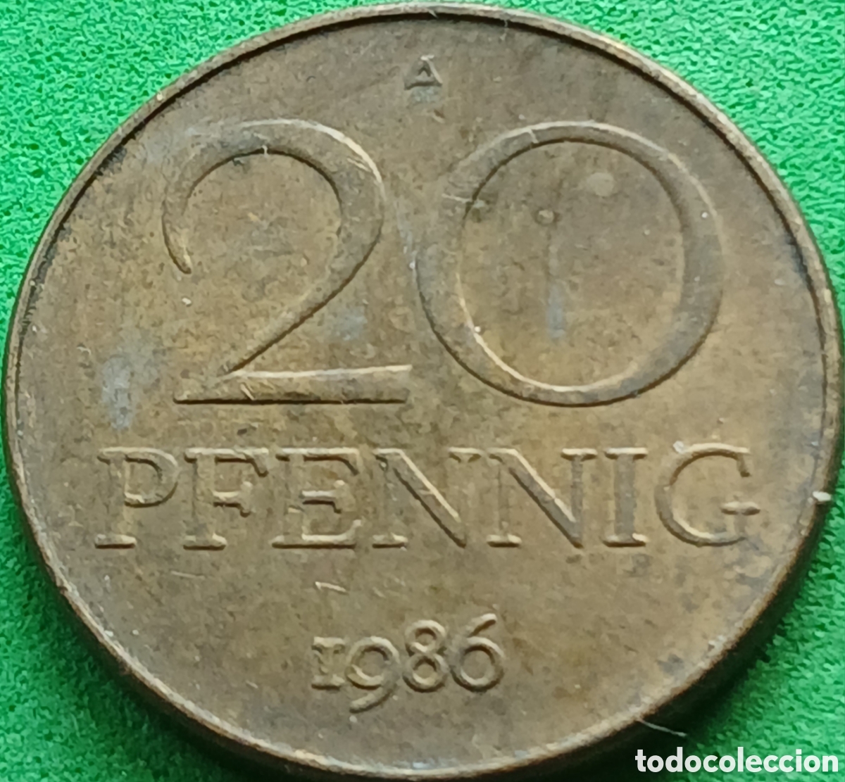 Monedas antiguas de Europa: Alemania Oriental 20 pfennig 1986 km#11 ESCASA!!