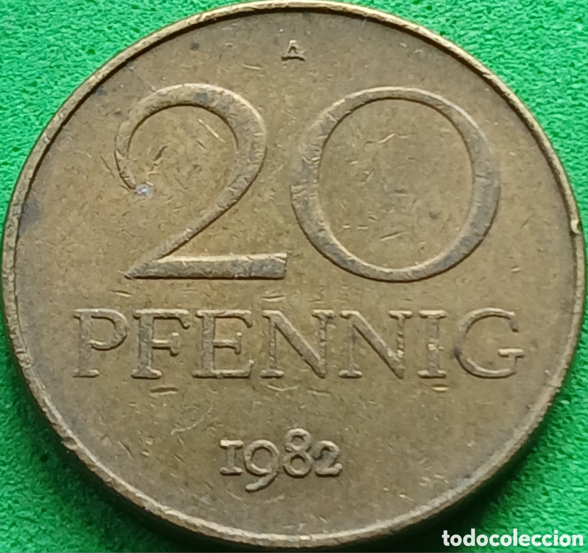 Monedas antiguas de Europa: Alemania Oriental 20 pfennig 1982 km#11 ESCASA