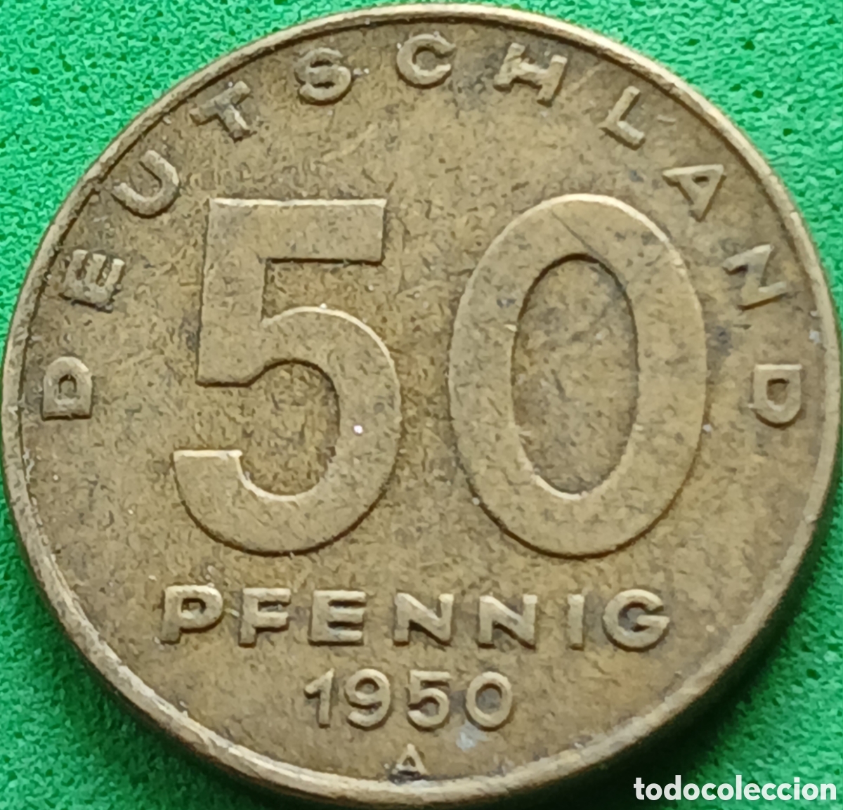 Monedas antiguas de Europa: Alemania Oriental 50 pfennig 1950 km#4
