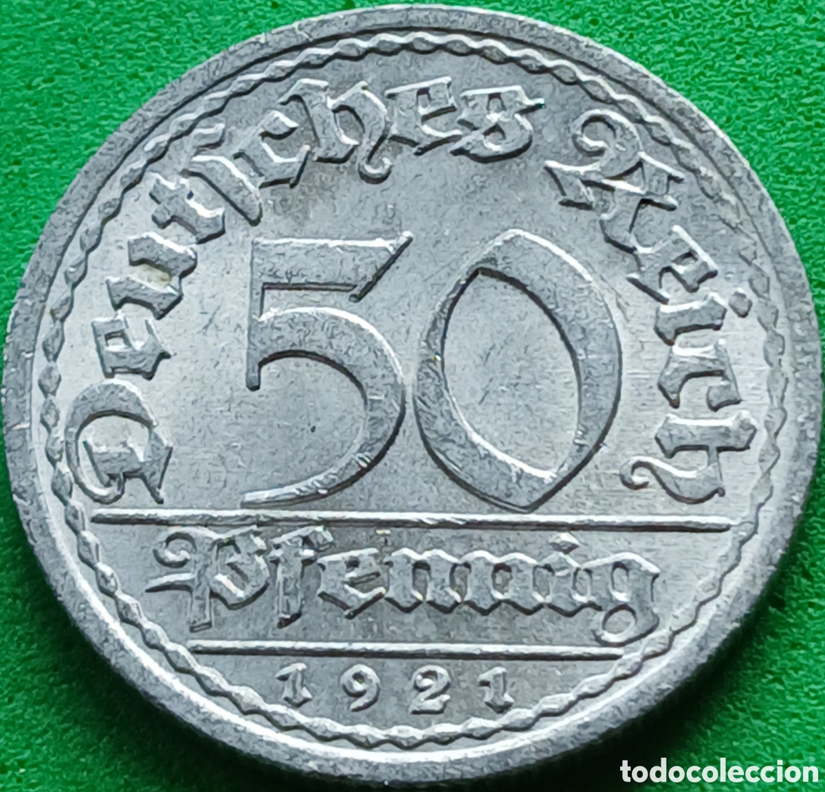 Monedas antiguas de Europa: Alemania Rep&uacute;blica de Weimar 50 pfennig 1921 A km#27
